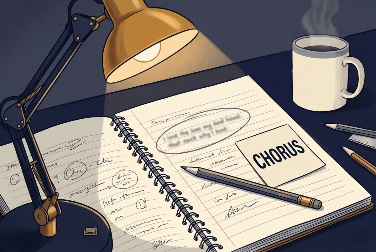 Start with lyrics, a hook, or a rough draft